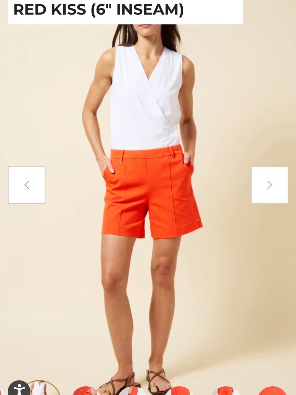LYSSE AMANDA TWILL SHORT - VIBRANT APRICOT SMALL (6" INSEAM)